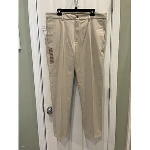 NWT Jos A Bank Travelers 4 Way Stretch Khaki Chino Pants 38x30 Slim‎ Fit Flat